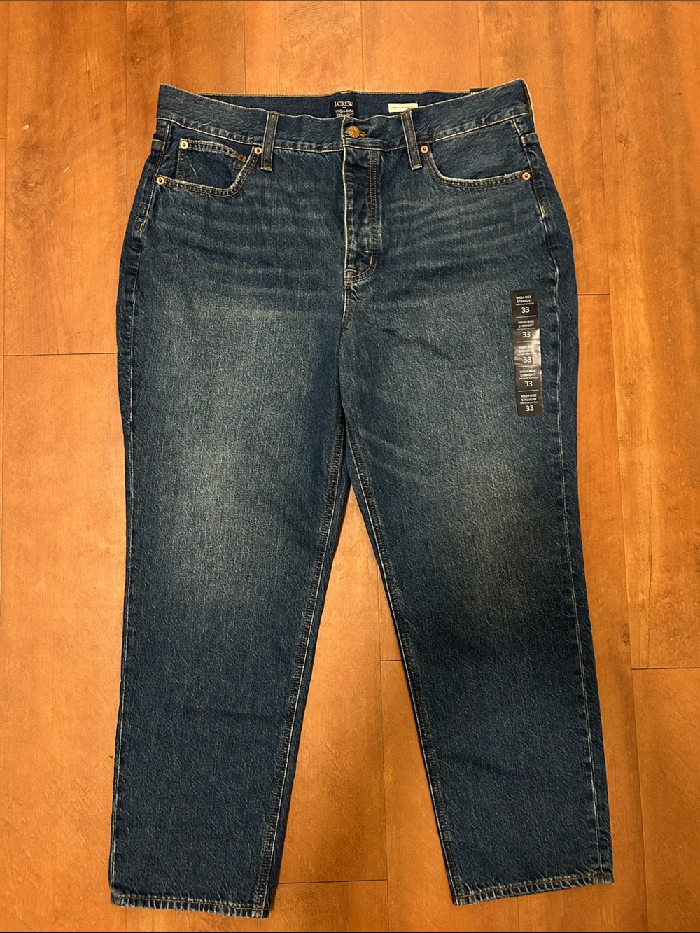 J. Crew Dark Blue Straight-leg Jeans